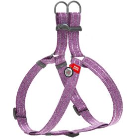 Purple Re Cotton Dog Harness Eco Friendly Dog Harness for Small Dogs S Size Reflective Dog Harness with QR ID Tag