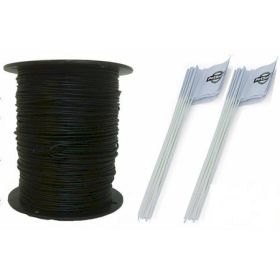 Essential Pet Heavy Duty IN Ground Fence Wire and Flag Kit 1000 Feet