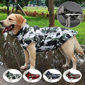 Winter windproof dog warm clothing; dog jacket; dog reflective clothes (colour: Red Graffiti, size: 5XL)