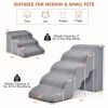 22 Inches and 11 Inches Foam Pet Stairs Set with 5-Tier and 3-Tier Dog Ramps