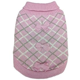 Fashion Pet Pretty in Plaid Dog Sweater Pink (Option: XSmall)