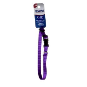 Tuff Collar Nylon Adjustable Collar (Option: Purple  8"12" Long x 3/8" Wide)