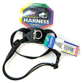 Coastal Pet Size Right Adjustable Nylon Harness (Option: Black  XSmall (Girth Size 10"18"))