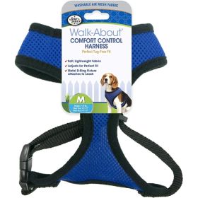 Four Paws Comfort Control Harness (Option: Blue Medium For Dogs 710 lbs (16"19" Chest & 10"13" Neck))