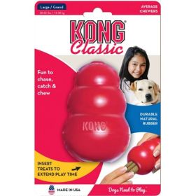 KONG Classic Dog Toy (Option: Red  Large  Dogs 3065 lbs (4" Tall x 1" Diameter))