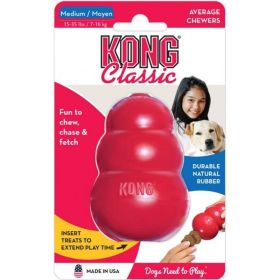 KONG Classic Dog Toy (Option: Red  Medium  Dogs 1535 lbs (3.5" Tall x 1" Diameter))