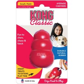 KONG Classic Dog Toy (Option: Red  Small  Dogs up to 20 lbs (2.75" Tall x .75" Diameter))