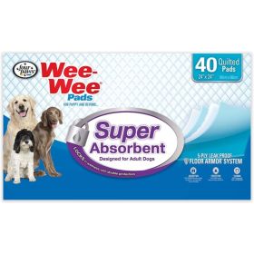 Four Paws Wee Wee Pads  Super Absorbent (Option: 40 Pack  (24"L x 24"W))