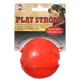 Spot Play Strong Rubber Ball Dog Toy (Option: Red  3.25" Diameter)