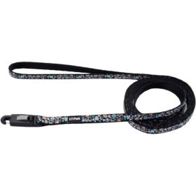 Li'L Pals Reflective Leash (Option: Teal and Orange Paws  6'L x 3/8"W)